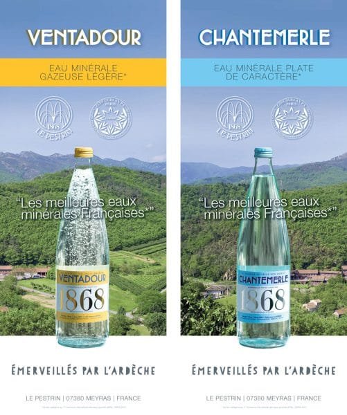 Eau minerale naturelle gazeuse - ventadour - Pestrin